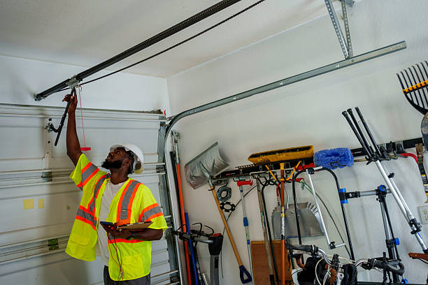 Professional Garage Door Panel Replacement technician working in Sharkey County County, MS